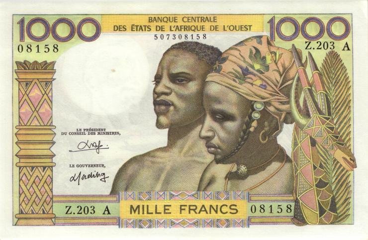 West-Afr.Staaten/West African States P.103An 1000 Francs (1959-65) (1/1-) 
