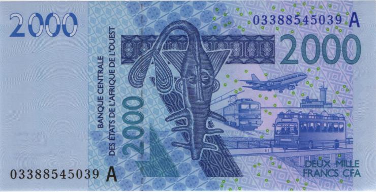 West-Afr.Staaten/West African States P.116Aa 2000 Francs 2003 (1) 