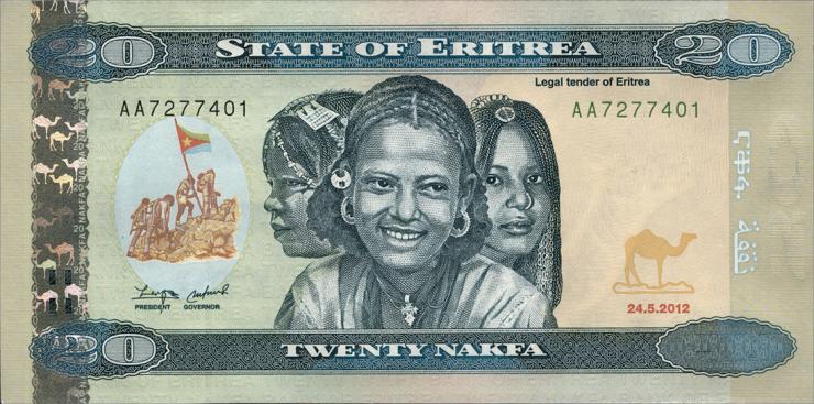 Eritrea P.12 20 Nakfa 2012 (2014) (1) 