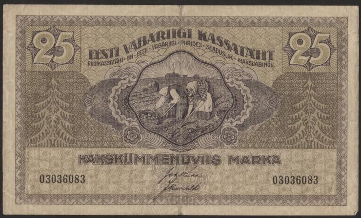 Estland / Estonia P.47 25 Marka 1919 (3) 