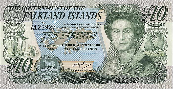 Falkland Inseln P.14 10 Pounds 1986 (1) 