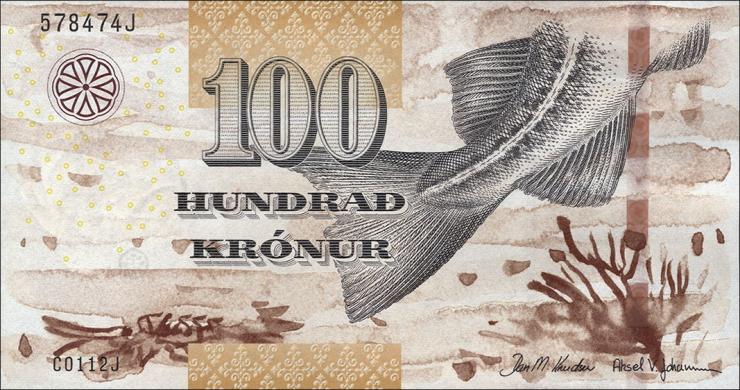Färöer Inseln / Faeroe Is. P.30 100 Kronen (2012) 