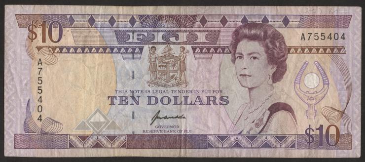 Fiji Inseln / Fiji Islands P.094 10 Dollars (1992) (3) 