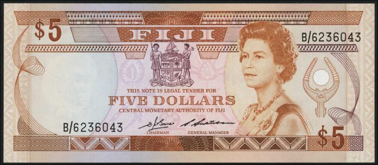 Fiji Inseln / Fiji Islands P.083 5 Dollars (1986) (1) 