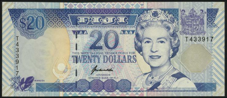 Fiji Inseln / Fiji Islands P.099a 20 Dollars (1996) (1) 