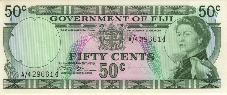 Fiji Inseln / Fiji Islands P.064b 50 Cents (1971) (1) 