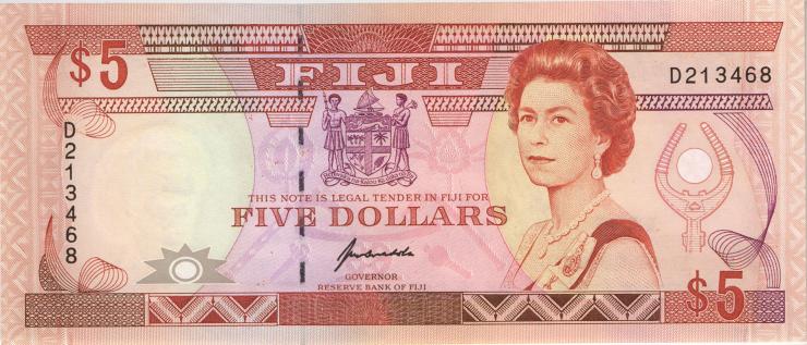 Fiji Inseln / Fiji Islands P.093 5 Dollars (1992) (1) 
