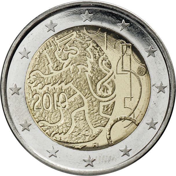 Finnland 2 Euro 2010 Markka-Währung 