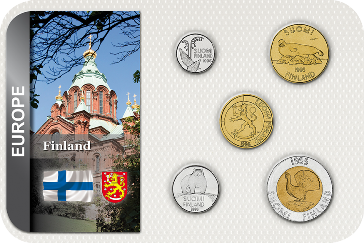 Kursmünzensatz Finnland 