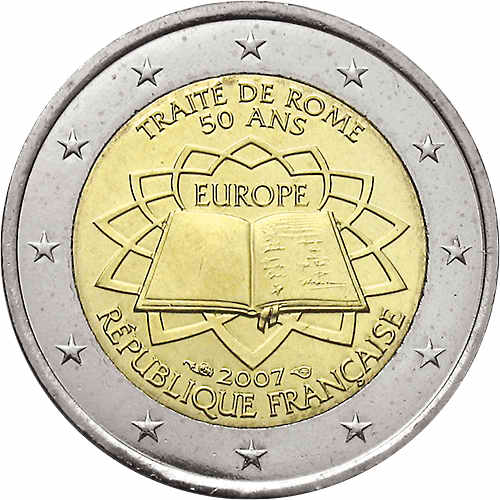 Frankreich 2 Euro 2007 Römische Verträge 