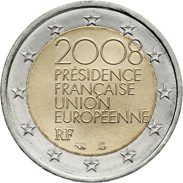 Frankreich 2 Euro 2008 EU-Präsidentschaft 
