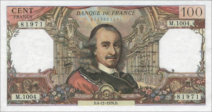 Frankreich / France P.149f 100 Francs 1976 (1-) 