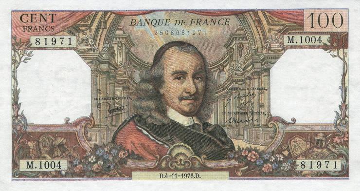 Frankreich / France P.149 100 Francs 1964-1979 (3) 