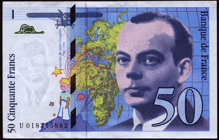 Frankreich / France P.157Aa 50 Francs 1994 (3+) 