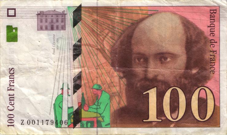 Frankreich / France P.158 100 Francs 1997 (3) 