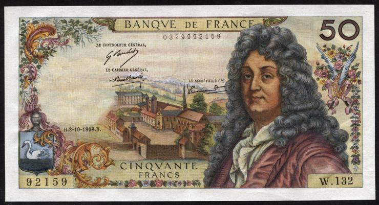 Frankreich / France P.148c 50 Francs 1968 (1-) 
