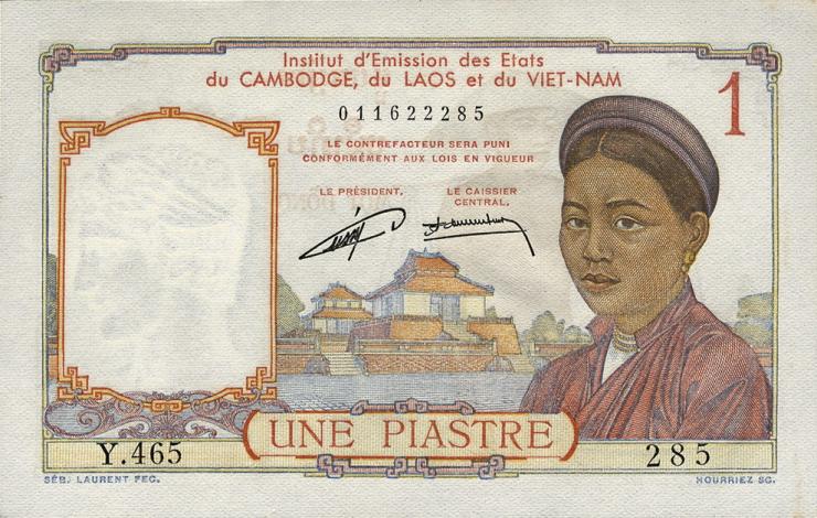 Franz. Indochina / French Indochina P.092 1 Piaster (1953) (1/1-) 