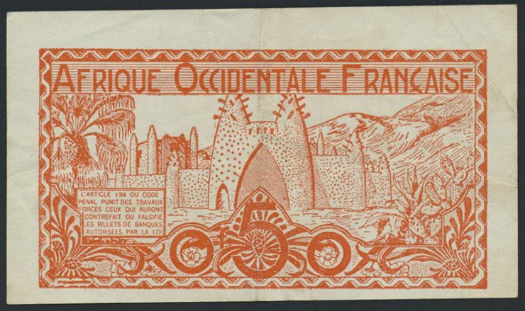 Franz. Westafrika / French West Africa P.33 0,50 Franc (1944) (3) 