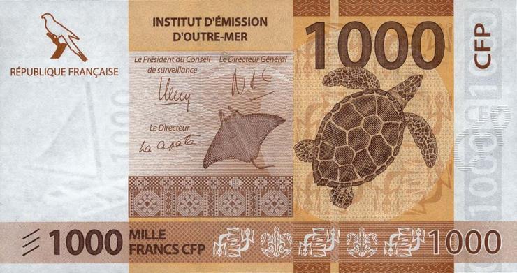Frz. Pazifik Terr. / Fr. Pacific Terr. P.06a 1000 Francs (2014) (1) 
