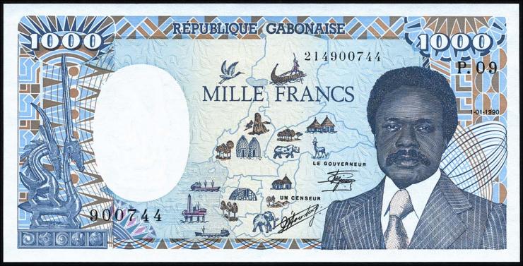 Gabun / Gabon P.10a 1000 Francs 1990 (1) 