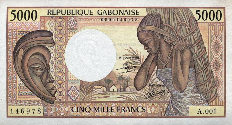 Gabun / Gabon P.06a 5000 Francs (1984) A.001  (1) 