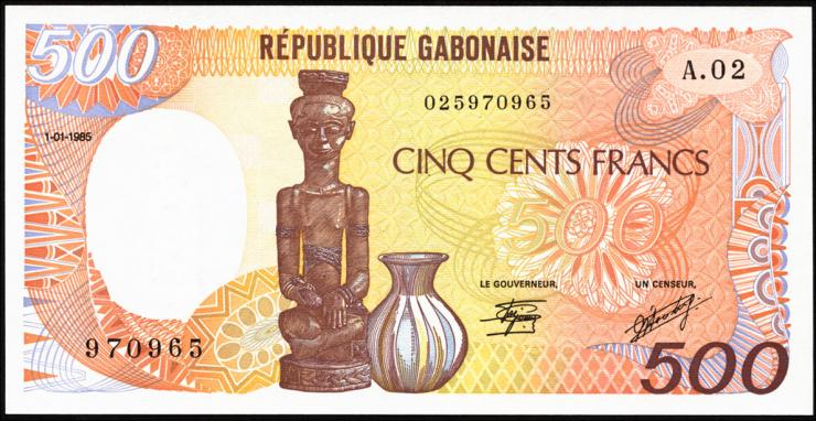 Gabun / Gabon P.08 500 Francs 1985 (1) 