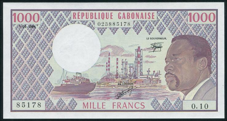 Gabun / Gabon P.03d 1000 Francs 1984 (1) 