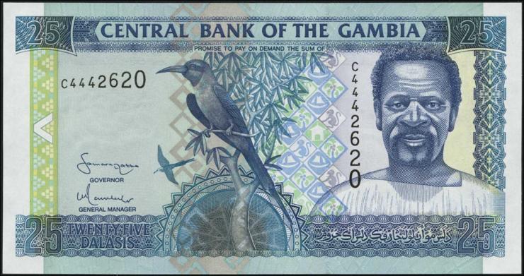 Gambia P.22c 25 Dalasis (2001) (1) 