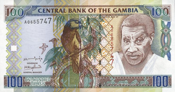 Gambia P.24a 100 Dalasis (2001) (1) 