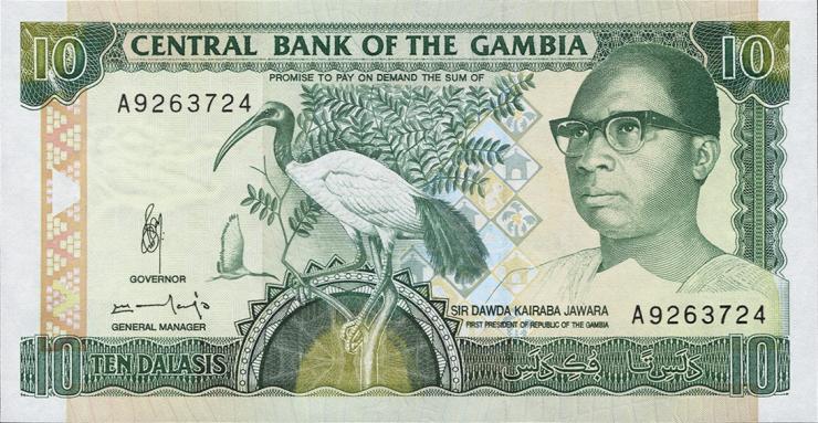 Gambia P.13b 10 Dalasis (1991-95) (1) 