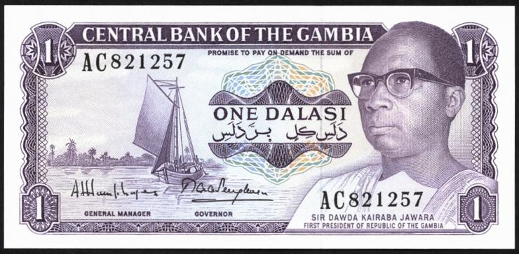 Gambia P.04g 1 Dalasi (1971-87) (1) 