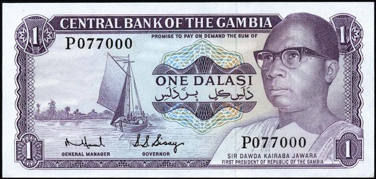 Gambia P.04e 1 Dalasi (1971-87) (1) 