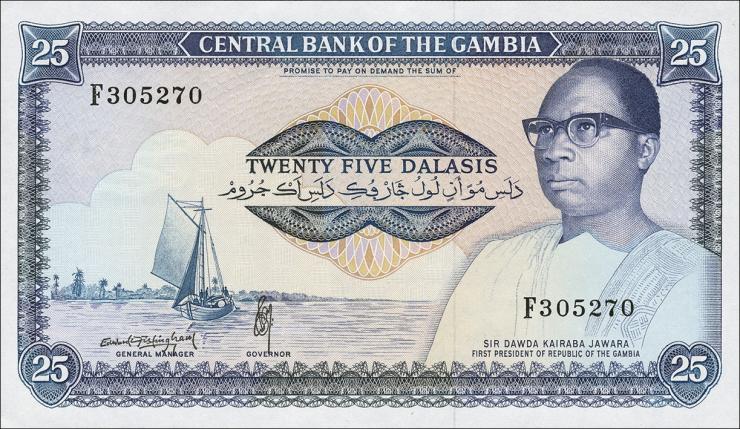 Gambia P.11c 25 Dalasis (1987-90) (1) 