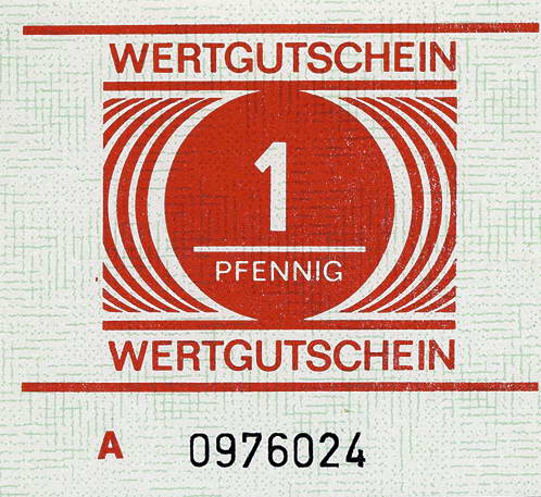 MDI-17 DDR Gefängnisgeld Serie A 1 Pfennig (1) 