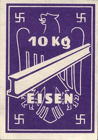 Ersatzzahlungsmittel 3. Reich Eisen 10 kg (2) 