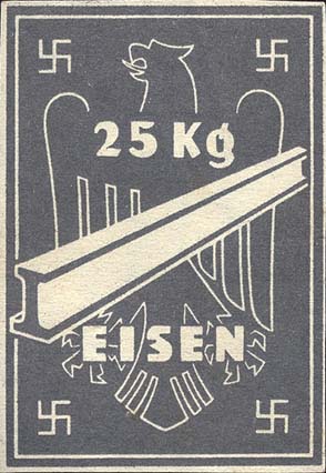 Ersatzzahlungsmittel 3. Reich Eisen 25 kg (1) 