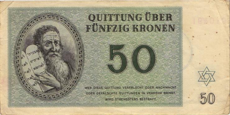 Get-13 Getto Theresienstadt 50 Kronen 1943 (3) 