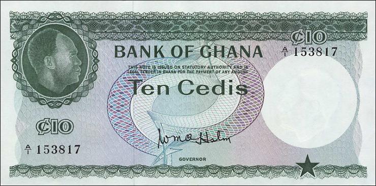 Ghana P.07 10 Cedis (1965) (1) 