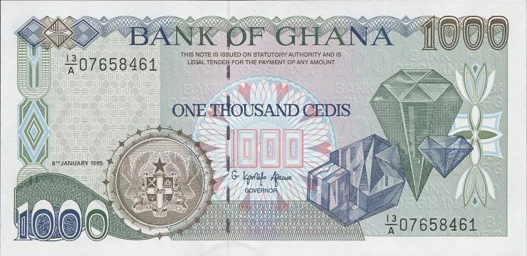 Ghana P.29b 1000 Cedis 1995 (1) 