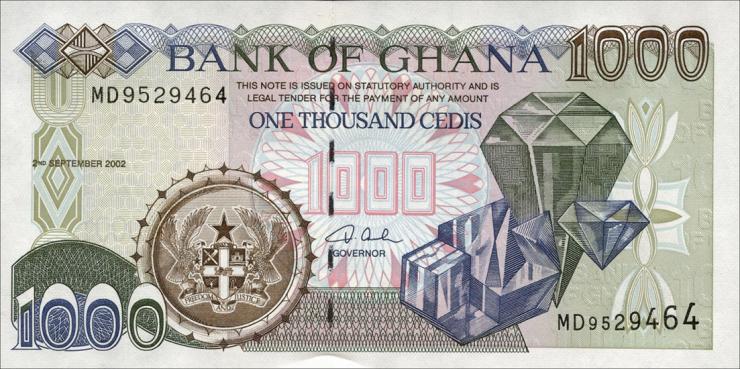 Ghana P.32h 1000 Cedis 2002 (1) 