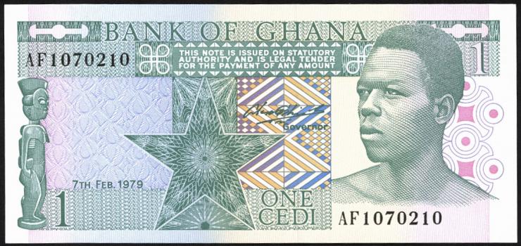 Ghana P.17a 1 Cedi 1979 (1) 
