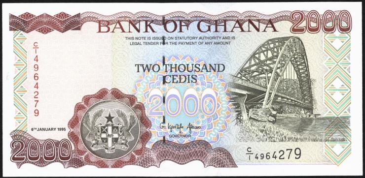 Ghana P.30b 2000 Cedis 1995 (1) 