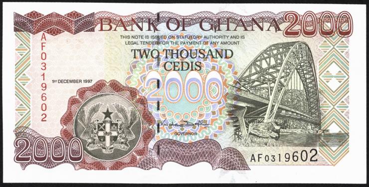 Ghana P.33b 2000 Cedis 1997 (1) 