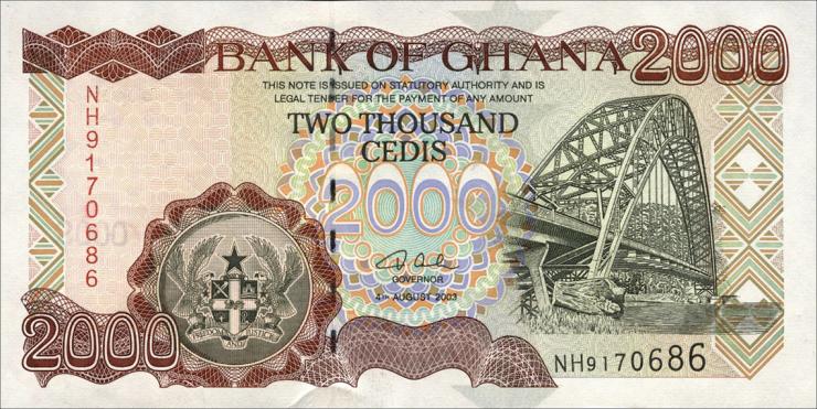 Ghana P.33h 2000 Cedis 2003 (1) 