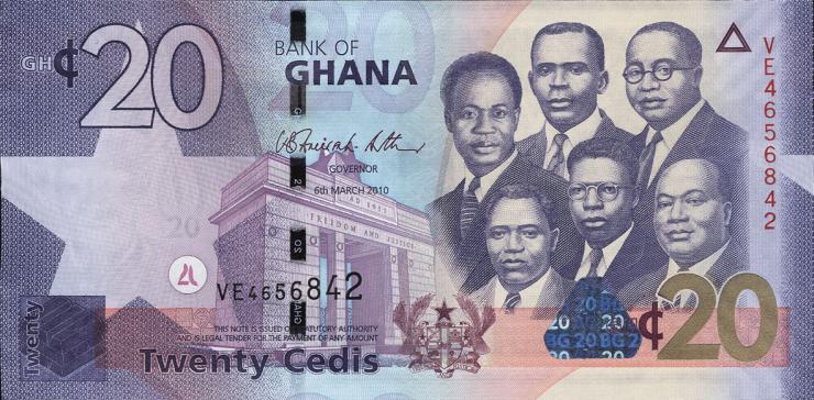 Ghana P.40b 20 Cedis 2010 (1) 