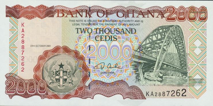 Ghana P.33f2 2000 Cedis 22.10.2001 (1) 