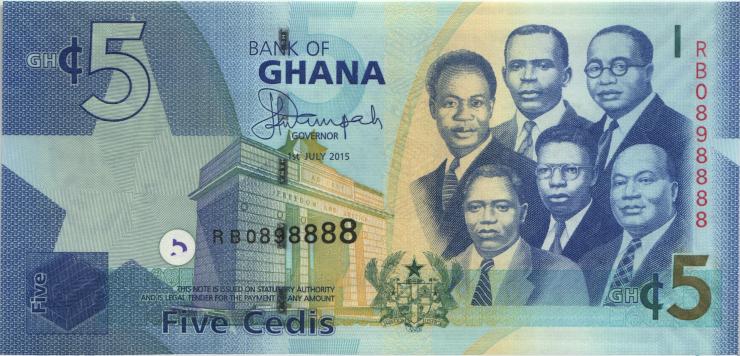 Ghana P.38f 5 Cedis 2015 (1) 