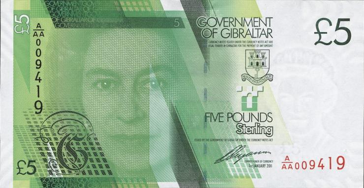 Gibraltar P.35 5 Pounds 2011 (1) 