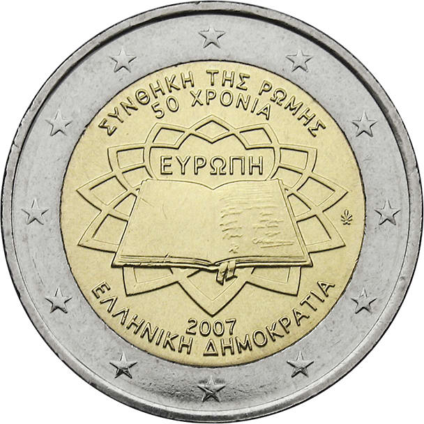 Griechenland 2 Euro 2007 Römische Verträge 