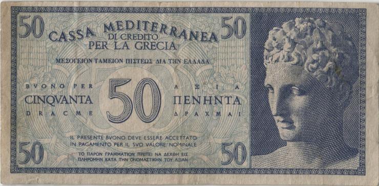 Griechenland - Ital. Besetzung / Greece P.M03 50 Drachmen (1941) (1) 